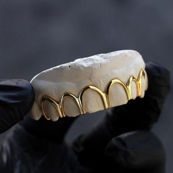 Open Face Tops Gold Grillz