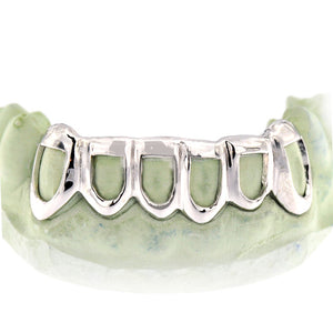 White Gold Dipped Open Face Grill