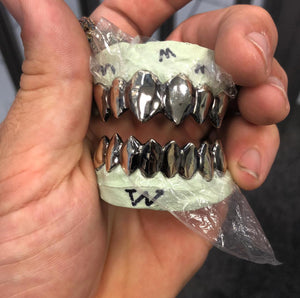 Black Rhodium Shark Teeth Set